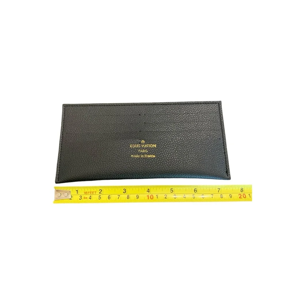 Louis Vuitton Black Felicie Card Holder Insert Wallet Leather Canvas